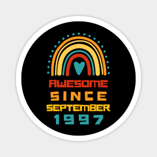 Rainbow Awesome Since September 1997 24th Birthday Magnet